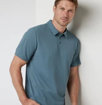 Men's casual pure cotton collared tshirt