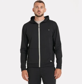 Classic black hoodie for men
